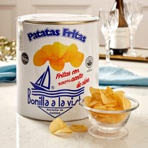 FORTNUM & MASON Bonilla a La Vista Patatas Fritas Crisp Tin 포트넘앤메이슨 보닐라 라비스타 포테이토 칩 비건 500g, 1개
