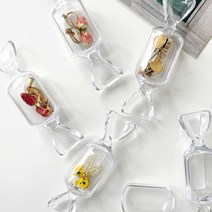달자샵 5+5 귀여운 케이스 소품 캔디모양 보관함 다용도 악세사리 장식 수납 통, 투명-5Pcs+5Pcs