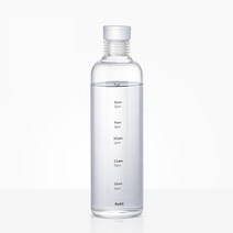 Tiz 타임 디자인 내열유리 보틀 휴대용 물병, 500ml