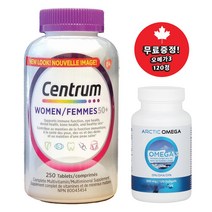 CENTRUM 센트룸 WOMEN50+실버우먼 250정 고급형 멀티 종합비타민-1병(오메가3 60정 무료증정!), 438g, 1병