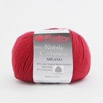 몬디알 노빌 캐시미어 밀라노 1볼 36색 50g 175m 메리노울80% 캐시미어20% 목도리실 의류실, 475.레드, 1개