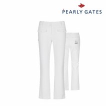 파리게이츠 골프 pearlygatesgolf여성 자수 패치 부츠컷 팬츠 P521A3PT352_WH, 002, WH