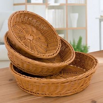 서빙로봇 음식배달 비대면 호텔 식당 자동서빙둥근 고리 버들로 짠 바구니 빵 트레이 음식 과일 화장품 보, 01 20 x 7CM
