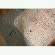 대학생 자취방 의자 카펫 여우자수 발매트 가구앞 음식점 맨발패드 매장 집꾸미기, 베이지