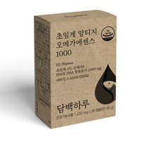 담백하루 초임계 알티지 오메가3 에센스 1000 1개월 1박스 30캡슐 비타민D600IU함유, 1개
