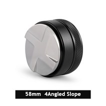 자동탬핑기 도징링 오토템퍼 레벨링툴 템핑기 5153585835mm 커피 분배기 에스프레소 탬퍼 조절 디스트리뷰터 레벨러 304 스테인리스 볼록베이스, 4 Angled Slope(58mm)
