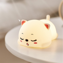 귀여운 LED 무드등 실리콘 수면등, cat