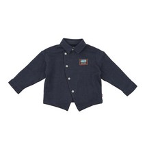 [리바이스키즈] 스냅단추로 착용이 편리하며 가슴에 패치와 언발란스한 앞단 라인이 포인트인 부드러운 소재의 셔츠형 자켓.