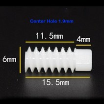 베벨기어 길게 웜 미니 헬리컬 0.5 계수 웜 직경 6mm 구멍 1.9mm 취미 장난감 모델 액세서리, 1개
