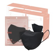 맘편히 KF80 마스크 새부리형 100매 국산 귀안아픈마스크 여름용마스크, 소형, 검정
