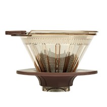 Easymore 스마트 컵 커피 필터 핸드드리퍼, 1개, Brown