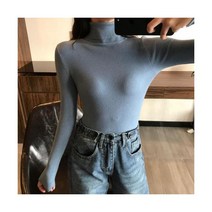 코발트블루 파란 부드러운 스웨터 니트 PEONFLY 베이직 터틀넥 풀오버 용 블랙 화이트 블루 핑크 레드 가을 겨울
