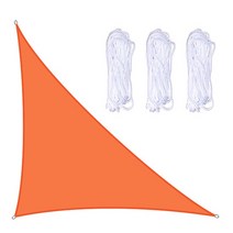 이동식 주택 조립 차광막 수영장 발코니 테라스 직각 그늘 항해 양산 3x4x5m 안뜰, 주황색