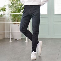 슬림 워싱진 남성 차콜 청바지 밴딩 쇼핑몰 스판 코디 남자 일자