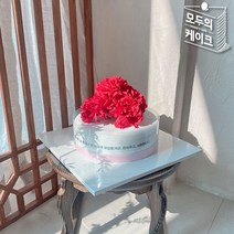 모두의케이크 카네이션배달 가정의달 스승의날 어버이날꽃배달 어버이날 용돈케이크, 핑크, 비건흑임자케이크 (+15000)