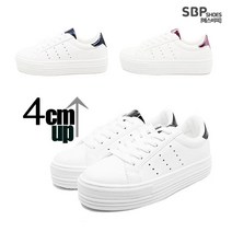 에스비피 여자 여성 키높이 슬립온 신발 운동화 빅사이즈 스니커즈 통굽 4cm