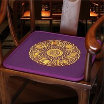 스님 명상 기도 방석 새로운 중국 고전 마호가니 소파 쿠션 단단한 나무 태극권 차 백팔배, 50X50cm 고밀도 스폰지, 다이 퍼플 에이트 상서로운