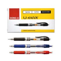 [홈앤스쿨] 동아 유노크 0.7mm (중성펜) 12개입 겔펜 젤펜, 파랑(12개입)