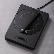 머그 컵 워머 연말 단체 선물 100도 히터 핫 티 메이커 5단계 온도 코스터, a 블랙