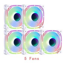 CPU 쿨러 수냉 커스텀 컴퓨터 팬 아우라 싱크 컨트롤러, 4.5Fans - A-RGB - WHITE