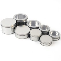 다목적 원형 틴케이스 투명틴케이스 철재원형보관함, 90x35mm - 막힘, 90x35mm - 막힘