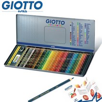 이탈리아 GIOTTO HB 46 색 철 상자 포장 컬러 연필 세트 하이 엔드 선물 드로잉 컬러 리드 드로잉 아트 세, 01 46 colors set