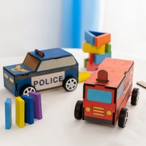 자석 자동차 바퀴세트포함 민화샵 만들기 재료, 경찰차