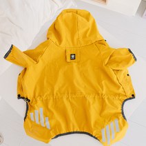 강아지우비 비옷 애완 동물 다리 일체형 시바견 코기 특수 판초 방수 케이프 대형견, 6.L 강황