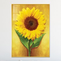 아트블루 돈 들어오는 그림 해바라기 꽃 식물 그림 거실 인테리어 액자, 1번 해바라기 큰꽃 잎 A_골드배경