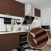 웨인스코팅벽지 캐비닛 스티커 가구 리노베이션 옷장 필름 책상 도어 자체 접착 벽지 주방 오일-방수, 60cmX10m, 05 brown