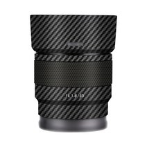 SONY50 1.8 / 50 1.8 렌즈 비닐 데칼 스킨 안티 스크래치 랩 커버 소니 FE 50mm F1.8 (SEL50F18F) 렌즈 스티커 필름, Carbon Fiber Black