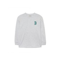 MLB 엠엘비 키즈 티셔츠 긴팔 베이직 메가로고 BOS 그레이