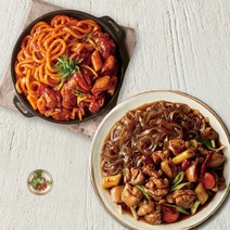 애슐리 원조 춘천 닭갈비+당면듬뿍 매콤 안동찜닭 (총 4인분) 밀키트 쿠킹박스 세트