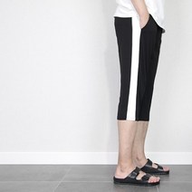 봉라샵 7부 배색 라인 트레이닝바지 M~2XL