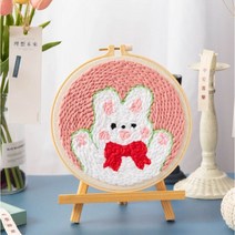 101도 취미 펀치니들 DIY 펀칭자수 punch needle, TK29 리본토끼