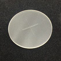 DIV 0.1mm 현미경 접안 렌즈 마이크로 미터 십자선 교정 X = 10 mm 눈금자 측정 안구, 12 Diameter 27 mm