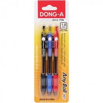 애니볼 1.0mm 볼펜 혼합 3개입 세트