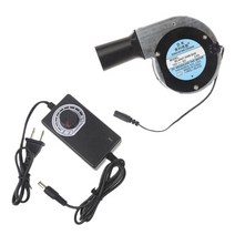 냉각팬 DC 12V 바베큐 팬 2.0A 9733 소형 휴대용 터보 송풍기 대용량 공기 수집 포트 전원 공급 장치 속도