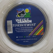 바이스 캐논 터보트위스트 1.18mm 1.24mm 200M 테니스스트링(WEISS CANNON TURBOTWIST 200M) 테니스 스트링