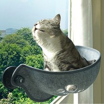 고양이 창문해먹 윈도우해먹 초강력 흡착판, 그레이