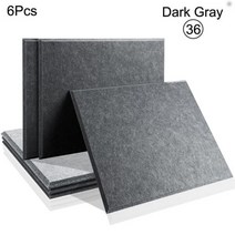 사운드 흡수 벽 패널 아트 6 Pcs 도어 씰 스트립 방음 음악 스튜디오 음향 절연, CHINA, 36--Dark Gray
