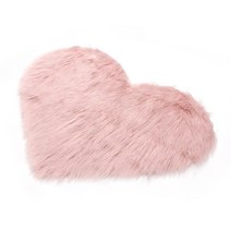 썸띵 하트 스웨이드 털 침실 주방 거실 카펫트 러그 발받침대 촬영 소품