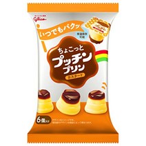 [Glico]12개 세트 글리코 조그만 푸칭푸딩 120g / 카스타드 / 밀크 쇼콜라 / 상온에 보관 OK / 한입 크기 푸딩 / 개별포장으로 언제 어디서든!, 푸칭푸딩 커스터드 120g x 12