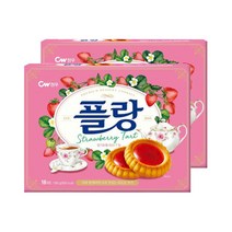 청우식품 플랑 딸기 타르트 쿠키, 2개, 160g