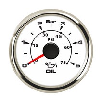 유면계 유량계 52mm 2 "해양 보트 오일 압력 게이지 0-5Bar 10Bar 30Bar 표시기 범용 12V/24V 자동차, 01 WS 0-5Bar