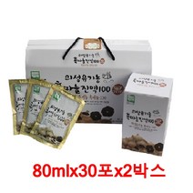의성유기농흑마늘진액100 유기농 흑마늘진액 발효 흑마늘즙 의성흙마늘 유기농인증 마늘즙 추천, 60포, 80ml