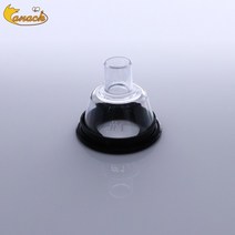 Canack 수의학 마취 마스크 산소 마스크 동물 얼굴 마스크 PP 링 스테인레스 링, 01 Size1