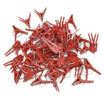 50pcs 식물 접목 클립 플라스틱 라운드 플랫 입 정원 식물 이식 클립 오이 가지 수박 모종 이식 도구, a