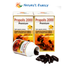 호주 네이쳐스패밀리 프리미엄 프로폴리스2000 60캡슐X2병 호주산 PROPOLIS, 3개, 120정