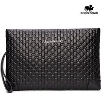 바이슨데님 BISON DENIM 남자 남성 수제 가죽 스트랩 손가방 파우치백 클러치백 N8187-2